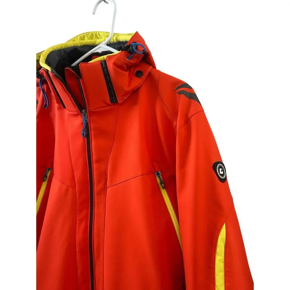 Killtec Allround Orange Hooded Ski Jacket Men's Large Water Resistant Windproof
